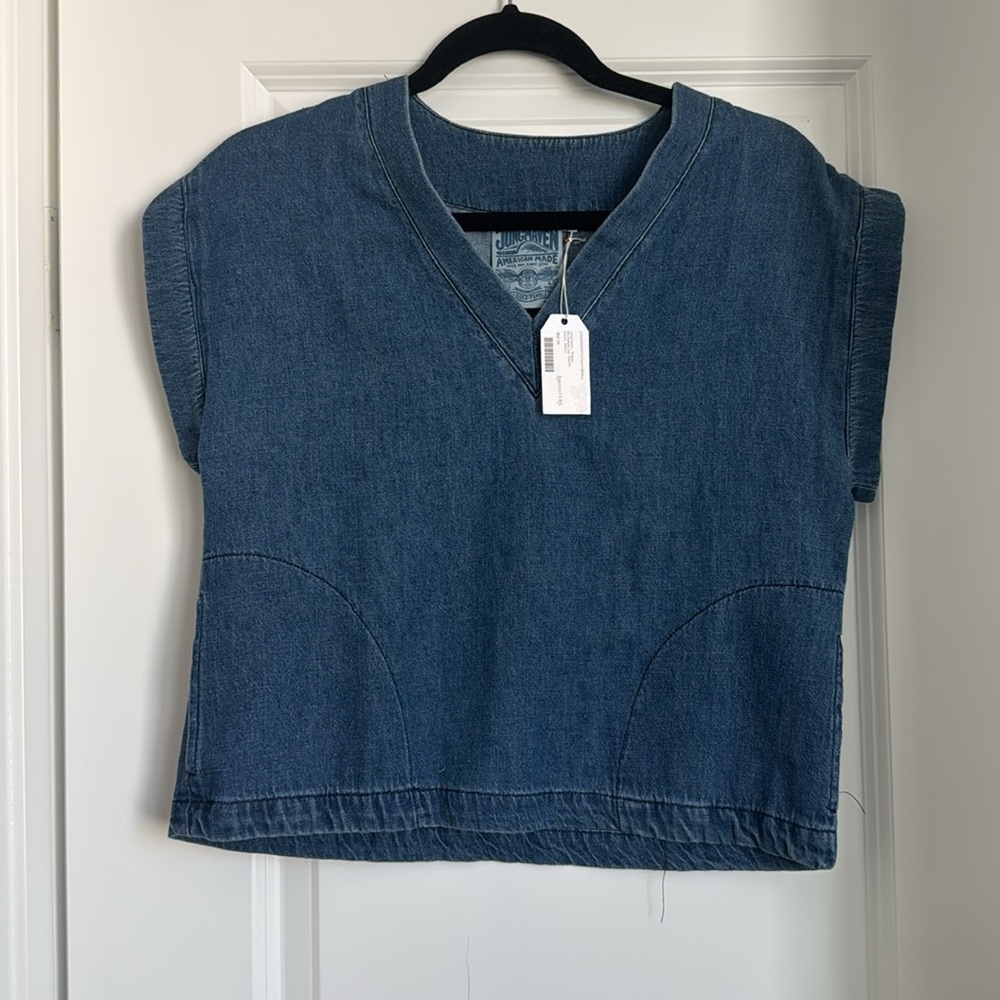 Jungmaven Blue Denim Blouse